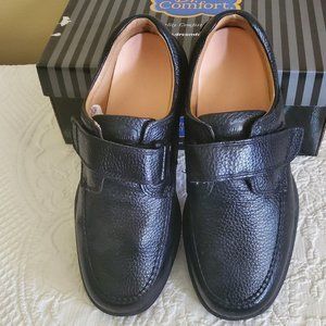 Dr. Comfort Scott 9210 Black Leather Comfort Shoes Men's Size 11 Wide New
